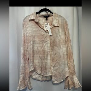 Sanctuary Plaid Button-Up Women's Top